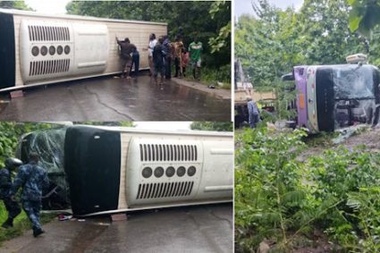 KPELE : Un bus de Nagodé impliqué dans un grave accident